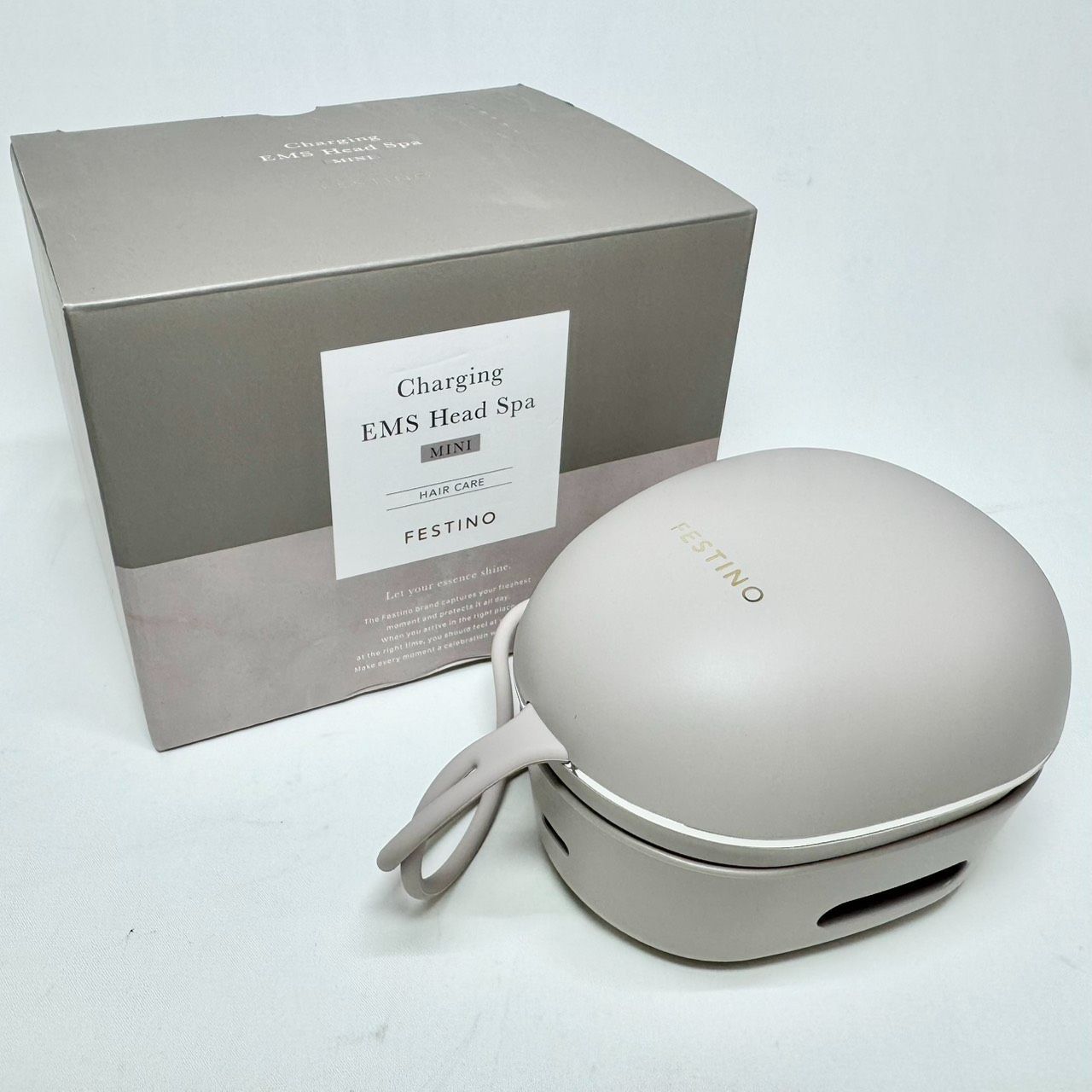 フェスティノ/FESTINO 充電式ヘッドスパ SMHB-044 サンドベージュ