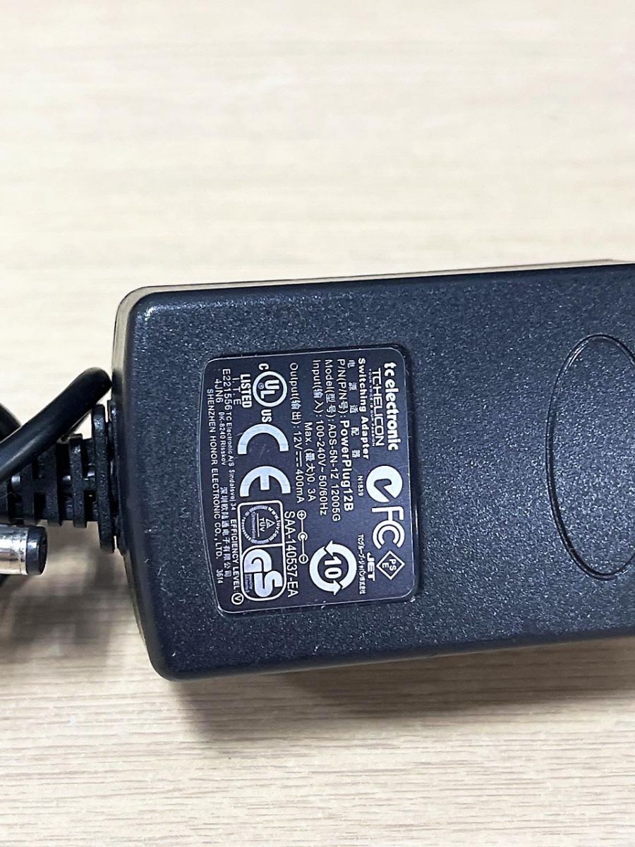 tc electronic TC-HELICON ACアダプター PowerPlug12B ADS-5N-12