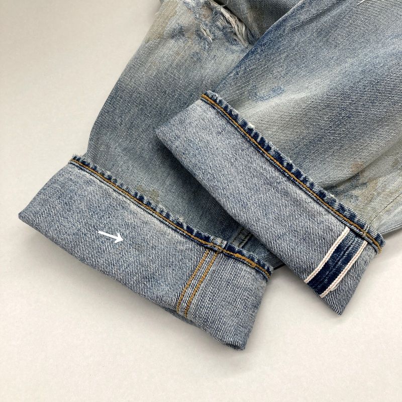 ANCELLM アンセルム セルビッジテーパード5ポケットデニムパンツ ANC