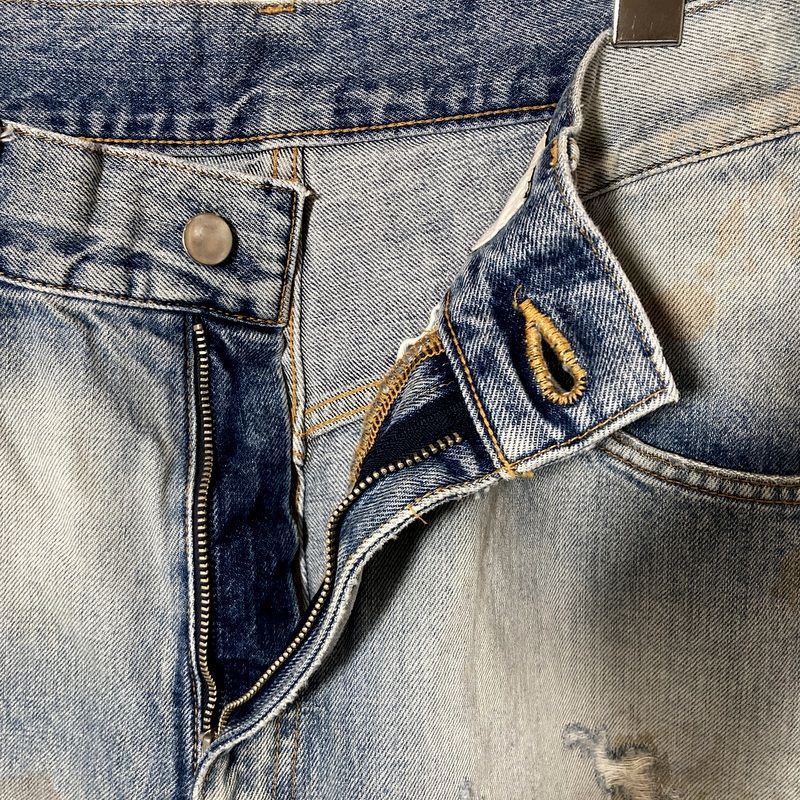 ANCELLM アンセルム セルビッジテーパード5ポケットデニムパンツ ANC