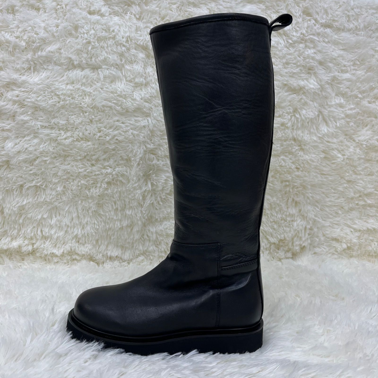 【未使用級　極美品】カミナンド　ブーツ　ライディング　ロング　レザー　厚底　黒 CAMINANDO カミナンド RIDING LONG BOOTS ライジング ロングブーツ