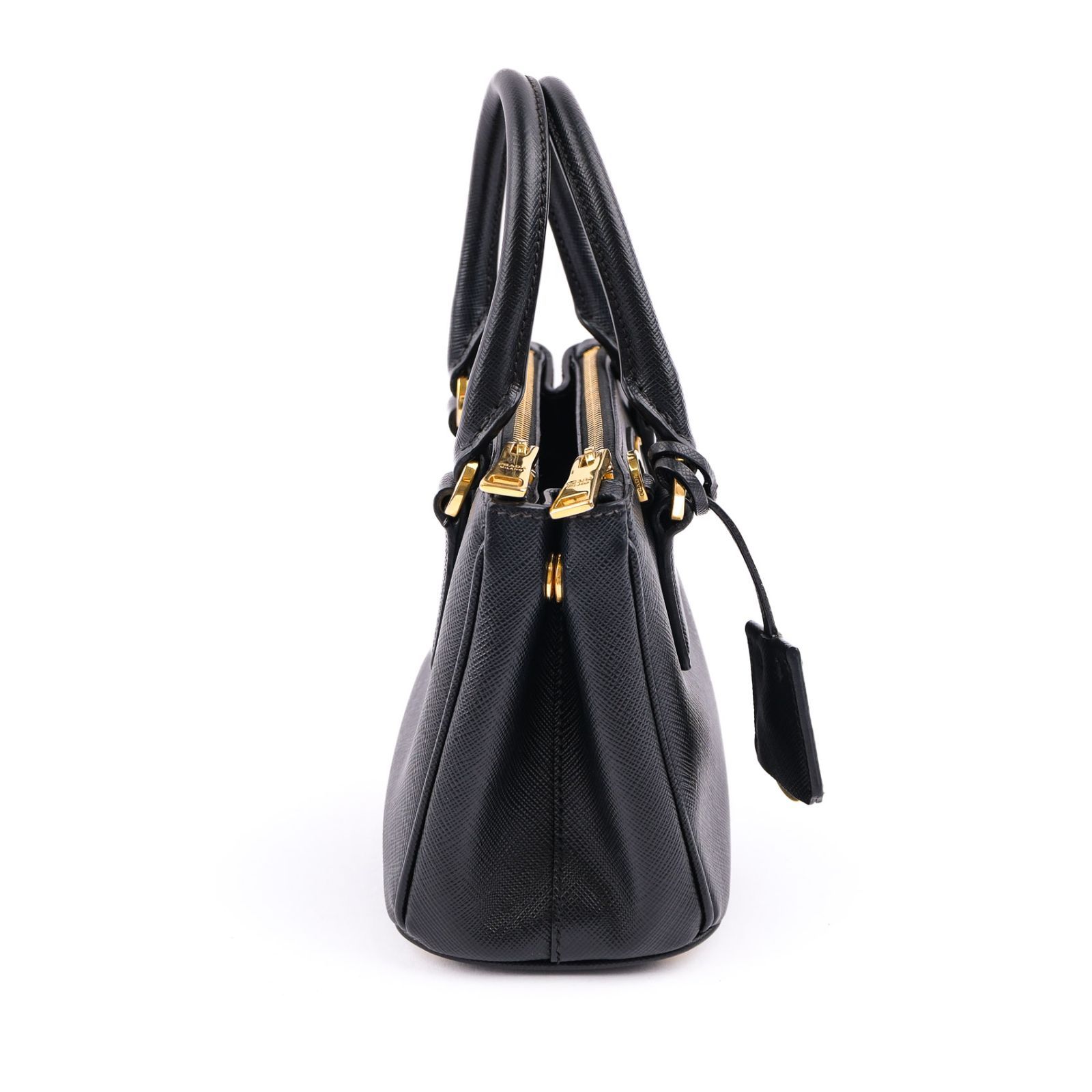 中古】PRADA プラダ サフィアーノラクス ミニ レザー 2WAYハンドバッグ