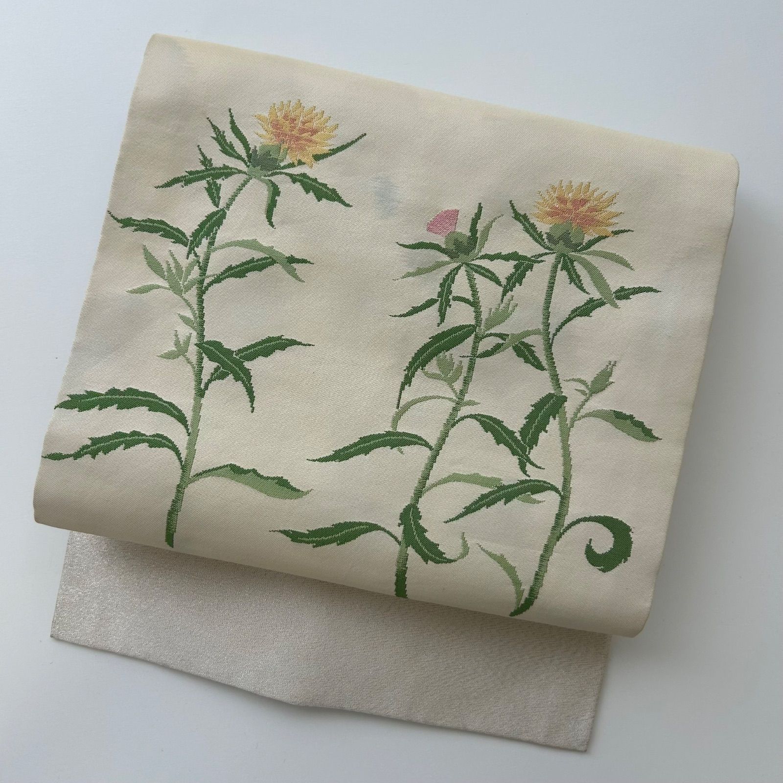 名古屋帯 正絹 美しい花草 九寸 MA-2793 - メルカリ