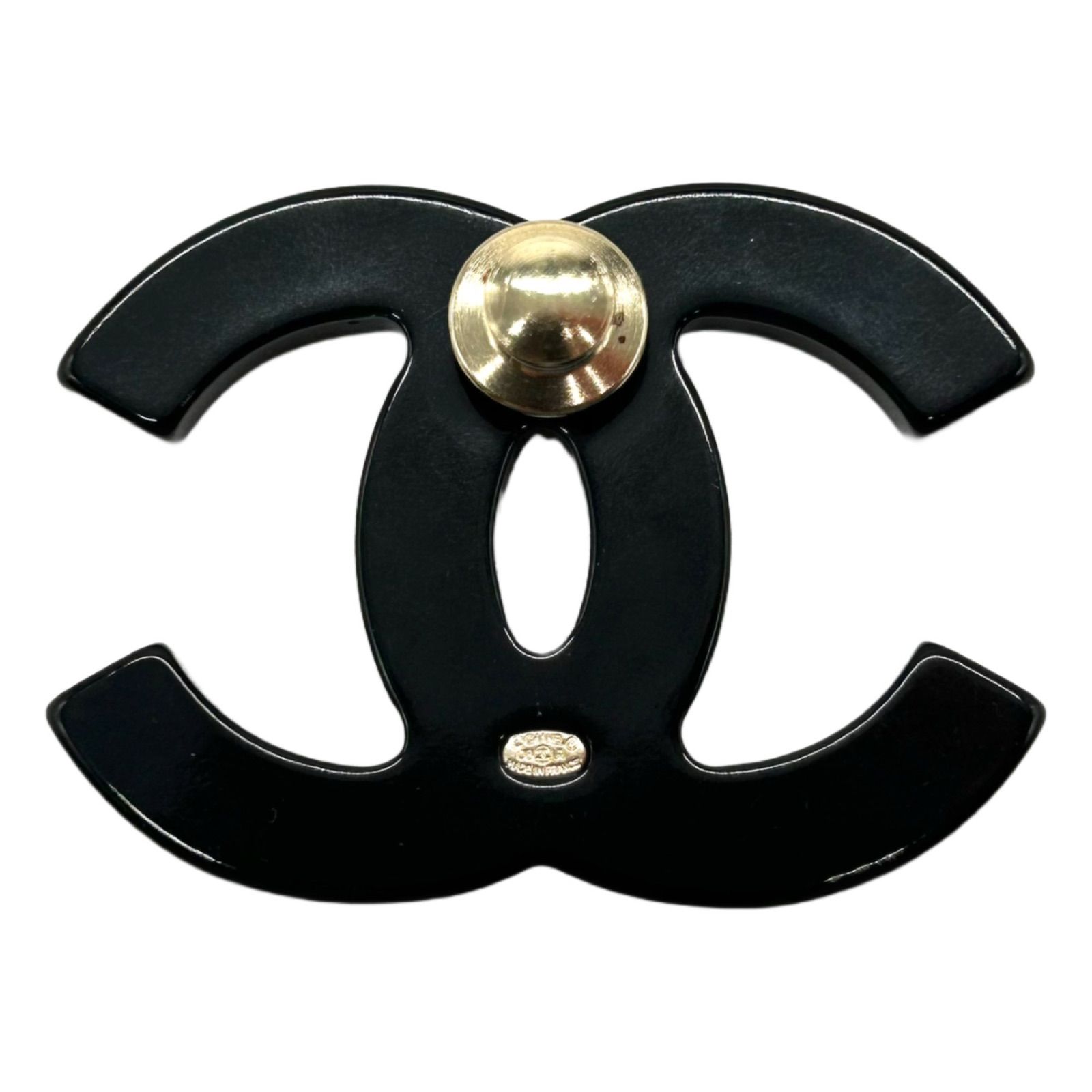 CHANEL シャネル ブローチ ココマーク ラインストーン 08A ブラック