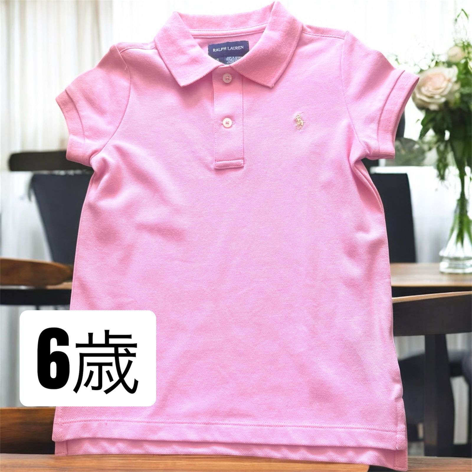 新品 未使用 6歳 Ralph Lauren ラルフローレン ポロシャツ ピンク 