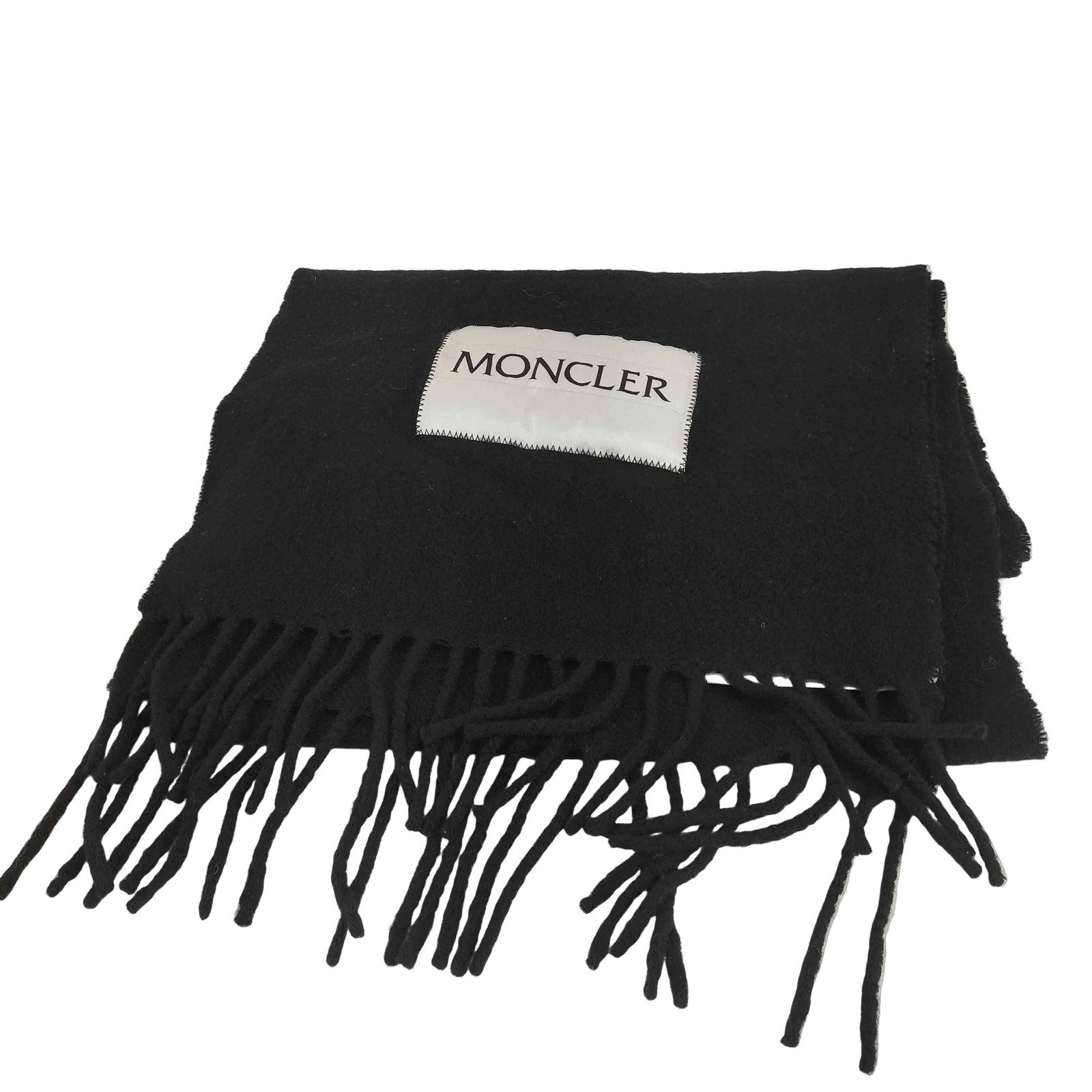 モンクレール MONCLER ロゴ刺繍 ウールマフラー レディース 表記無