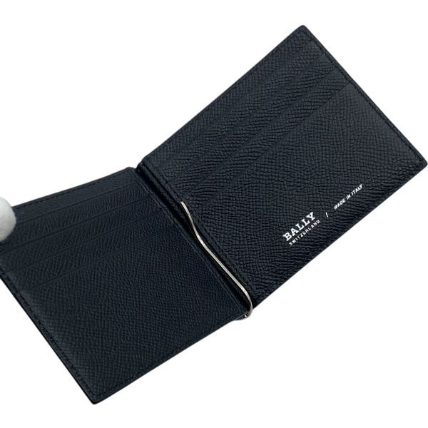 美品 バリー BALLY 二つ折り財布 マネークリップ カードスロット