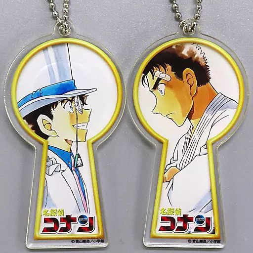 中古】雑貨 怪盗キッド＆京極真 アクリルキーホルダー(鍵穴デザイン