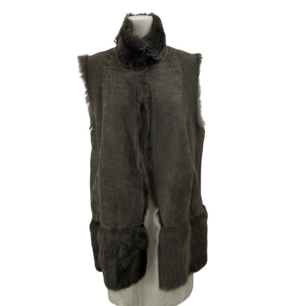 □ 未使用 カールドノヒュー KARL DONOGHUE アウター ムートン ジレ