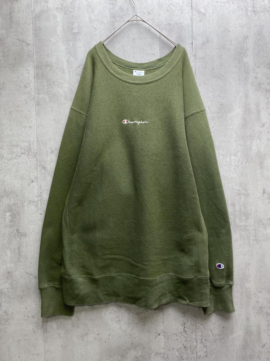 美品✨️ Champion チャンピオン リバースウィーブ XL グリーン 中古・古着通販】Champion (チャンピオン) リバースウィーブスウェット