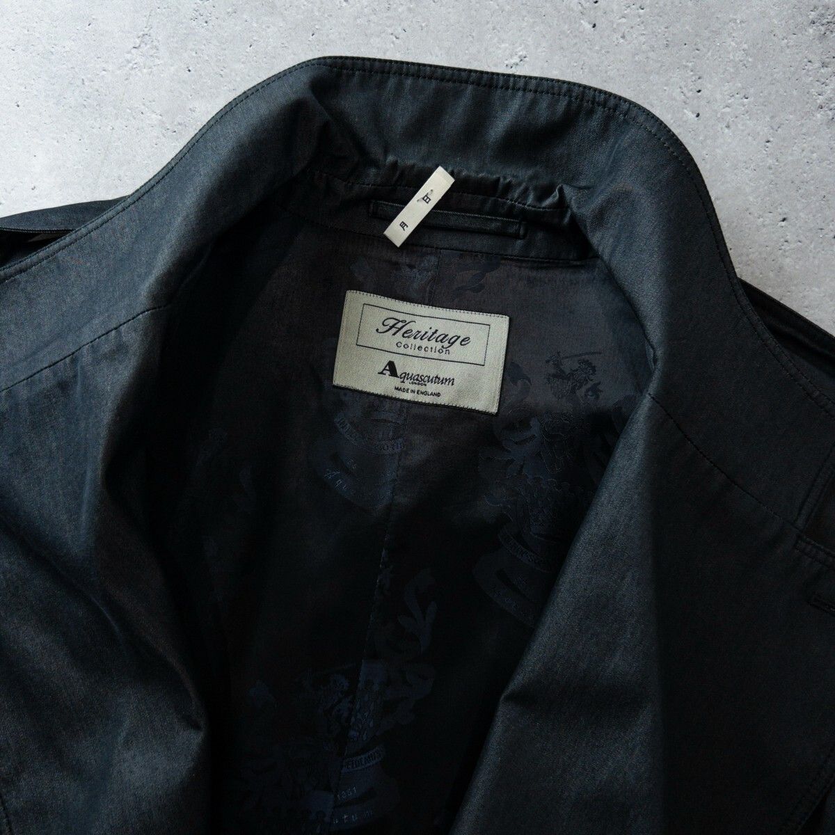 最高級 英国製 一枚袖 Aquascutum アクアスキュータム ヘリテージ 