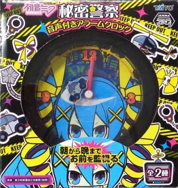 中古】置き時計・壁掛け時計(キャラクター) 初音ミク(アップ/ブラック