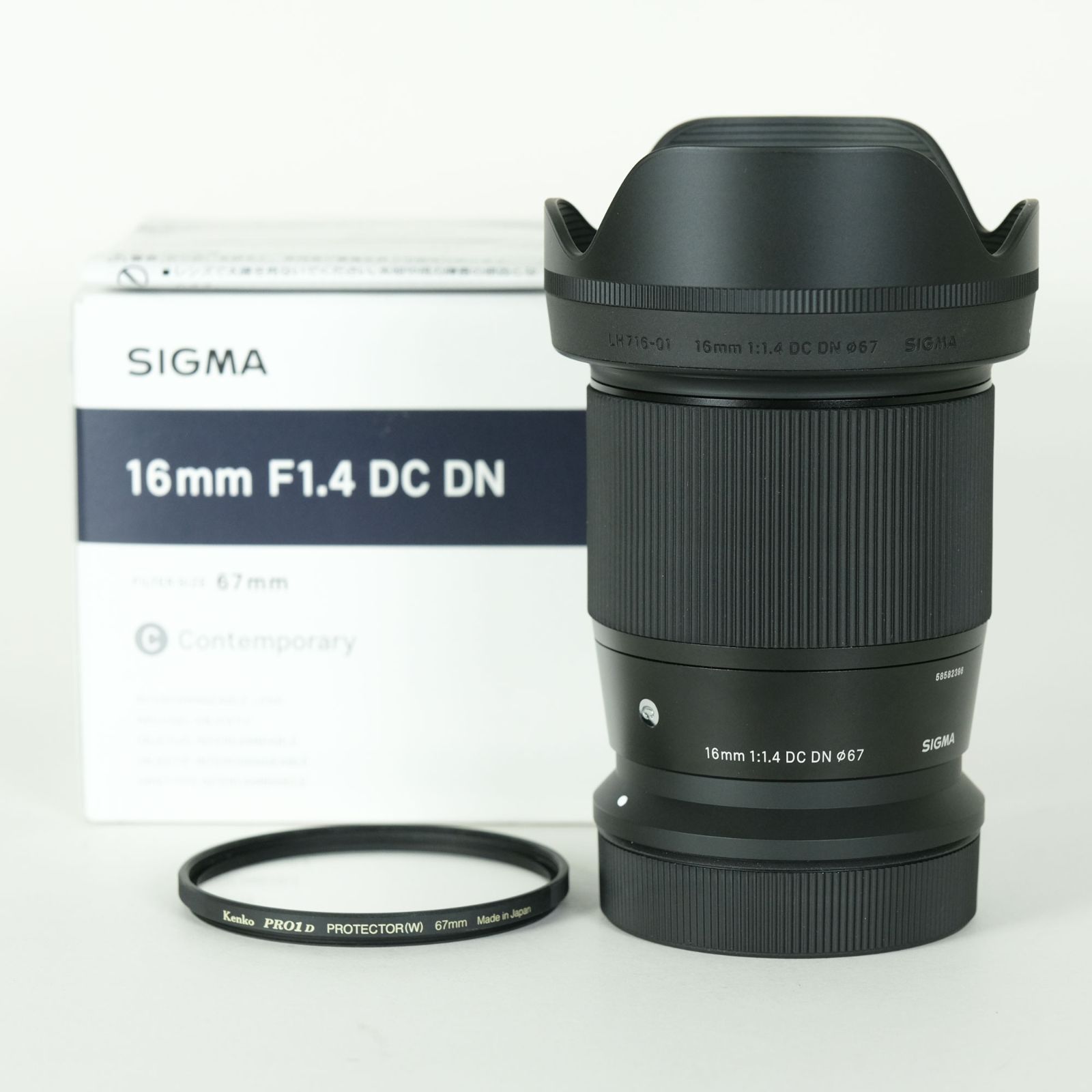 美品 | フィルター付] SIGMA 16mm F1.4 DC DN Contemporary [キヤノン