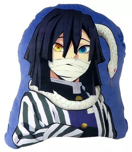 中古】クッション・抱き枕・本体 伊黒小芭内 ダイカットクッション