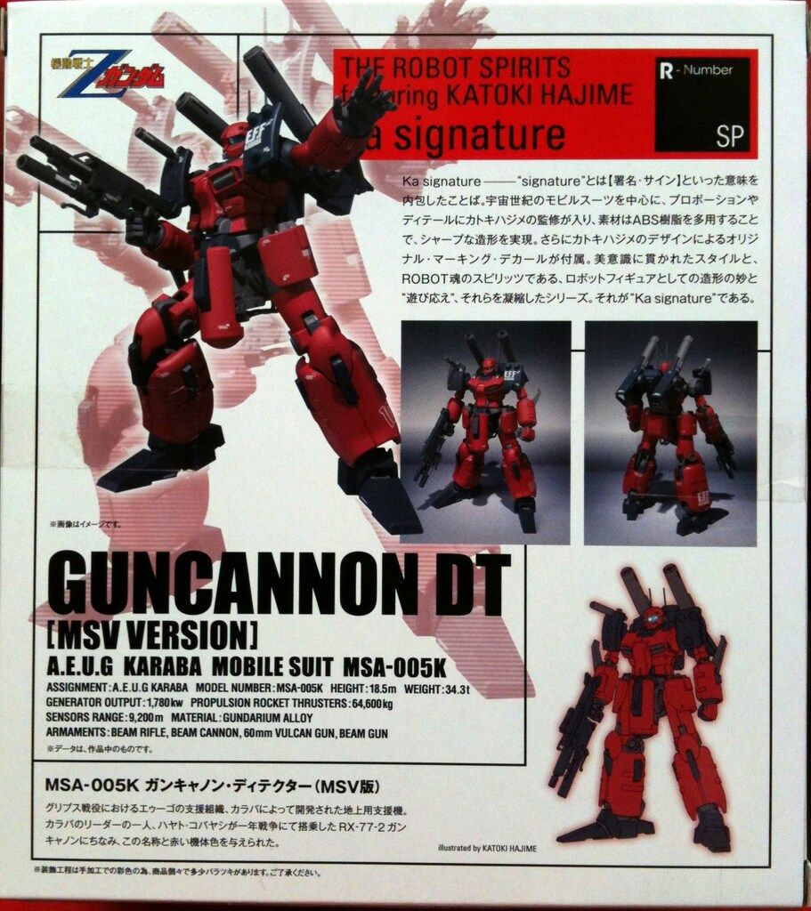 バンダイ ロボット魂/Z MSV 「ガンキャノン・ディテクター MSV版(赤
