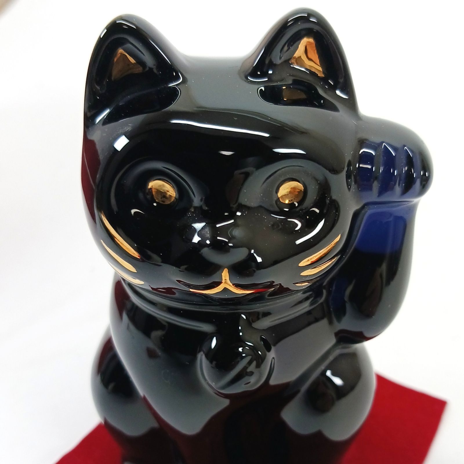 Baccarat バカラ 招き猫 フィギュリン ラッキーキャット ミッドナイト