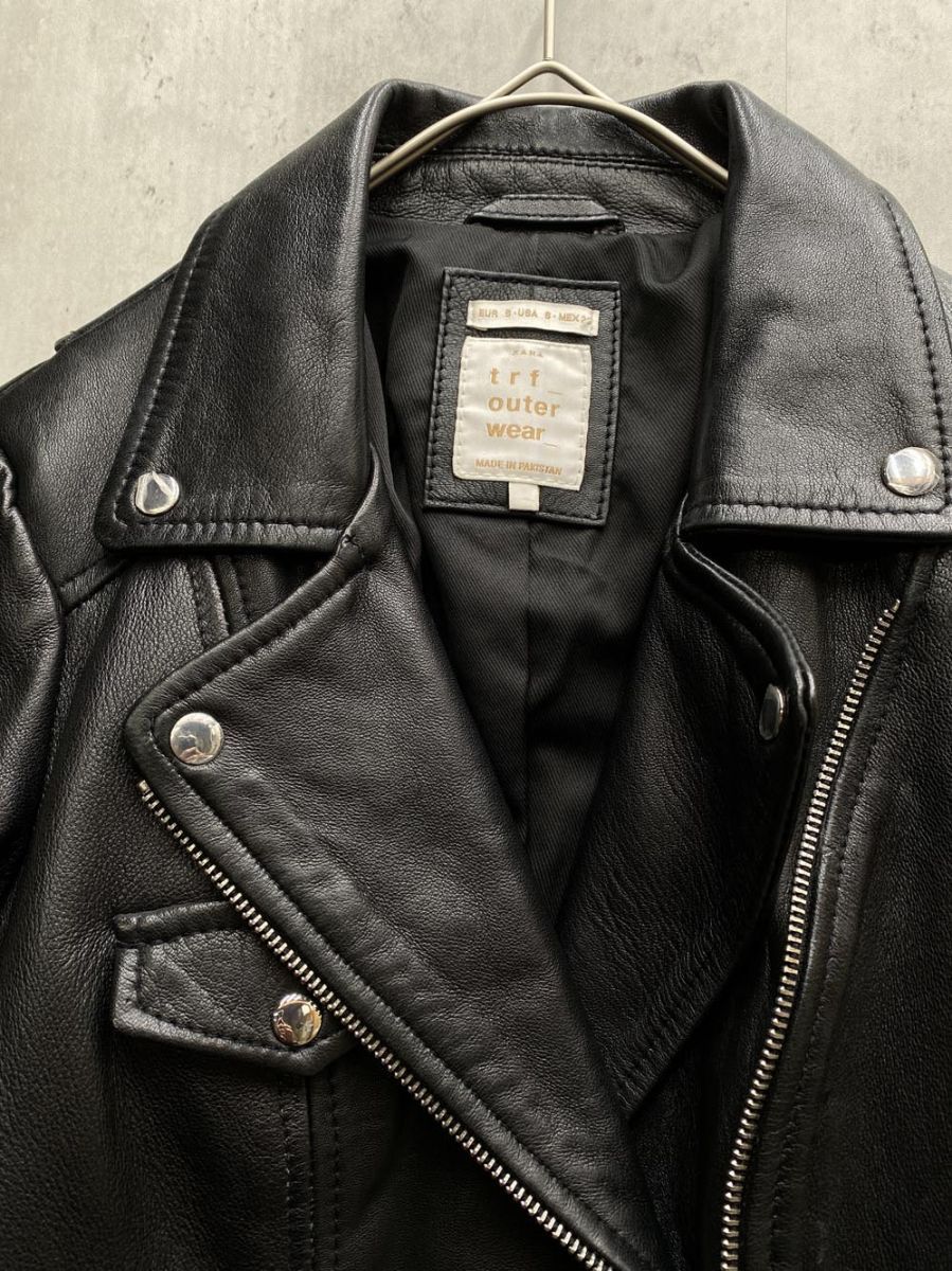 ZARA ザラ 5479/001/800 ラムレザー ダブルライダース ジャケット