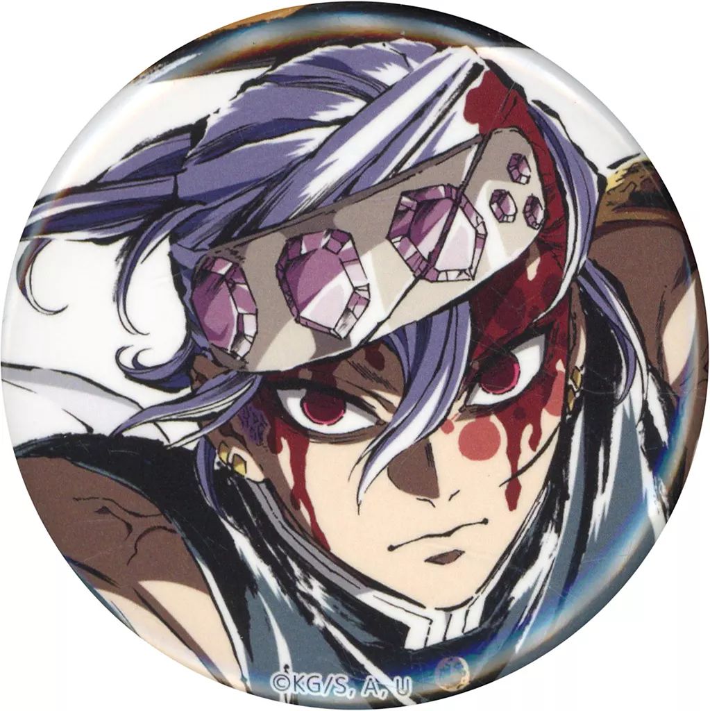 中古】バッジ・ピンズ 宇髄天元(顔アップ) 44mm缶バッジ 「鬼滅の刃