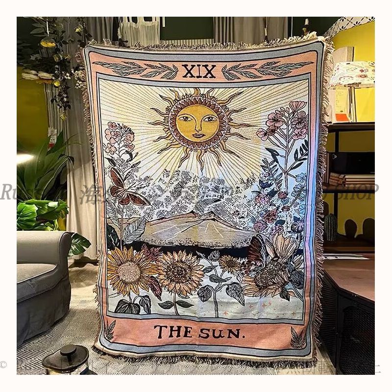 ラグ 多用途 太陽 SUN タロット カード モチーフ おしゃれ かわいい