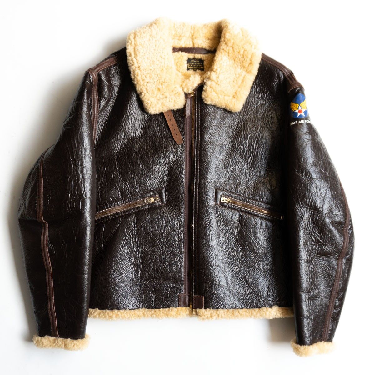 美品】EASTMAN LEATHER CLOTHING【D-1 ムートン フライトジャケット】L