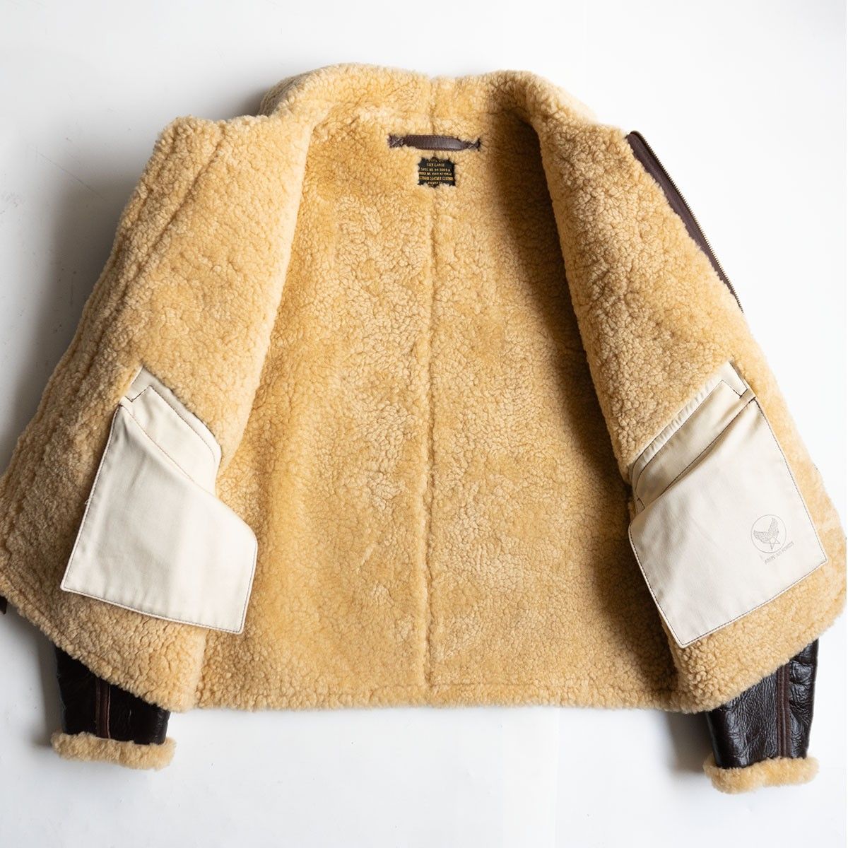 美品】EASTMAN LEATHER CLOTHING【D-1 ムートン フライトジャケット】L