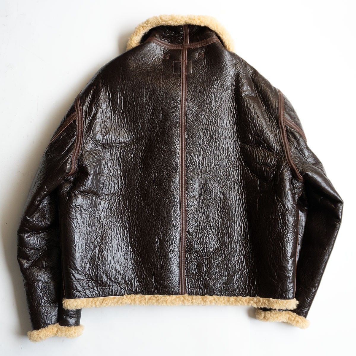 美品】EASTMAN LEATHER CLOTHING【D-1 ムートン フライトジャケット】L