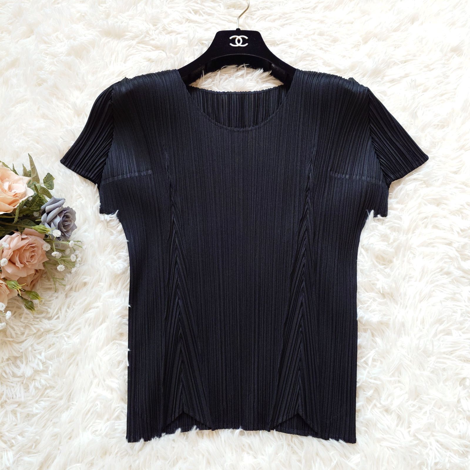 PLEATS PLEASE ISSEY MIYAKE プリーツカットソー L 黒 Pleats Please Issey Miyake プリーツ Tシャツ | ブラック | FARFETCH JP