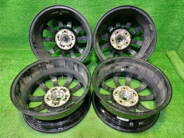 プレオ ブリヂストン ﾉｱ ｳﾞｫｸｼｰ ｴｽｸｧｲｱ ホイール アルミ クロ 15インチ