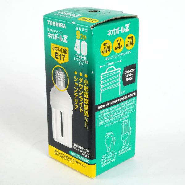 在庫処分】東芝 ネオボールZ 電球形蛍光ランプ E17口金 40W形 昼白色