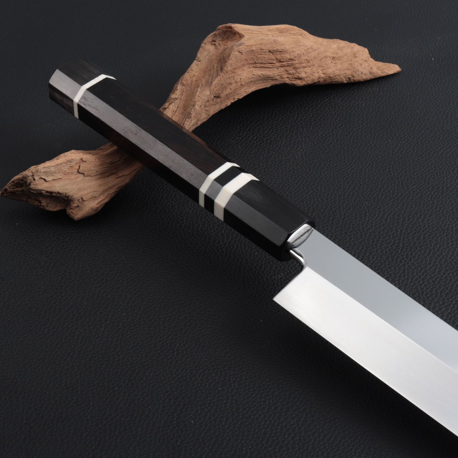 初売り特別セット 刺身包丁 先丸柳刃包丁 尺（刃渡り300mm）黒檀鞘付き