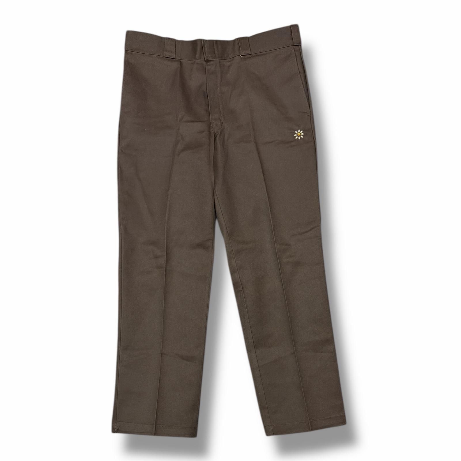 36インチ HTC ディッキーズ パンツ フラワー ストーン スタッズ 茶 参考上代29,700円 HTC × Dickies FLOWER STONE 874 フラワーストーン