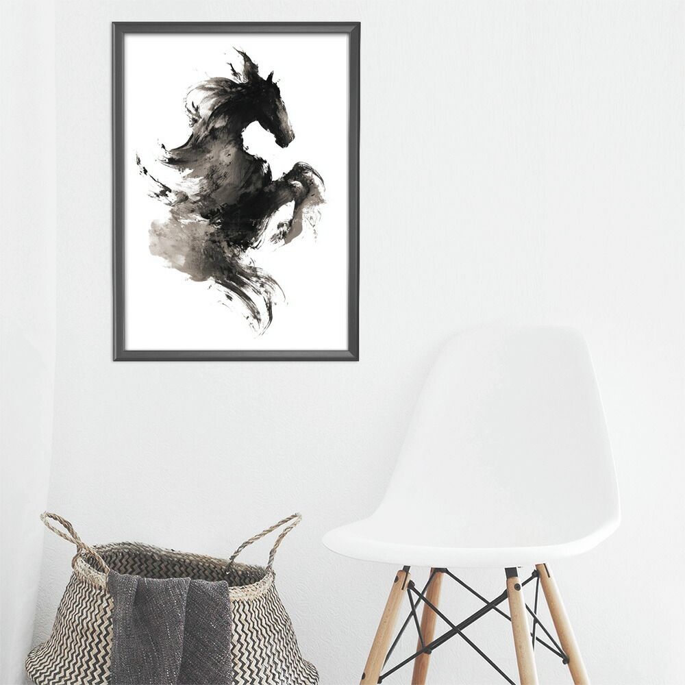 A1サイズ（約59x84cm）】【lm-poster-5815】【フレーム付き】ホース