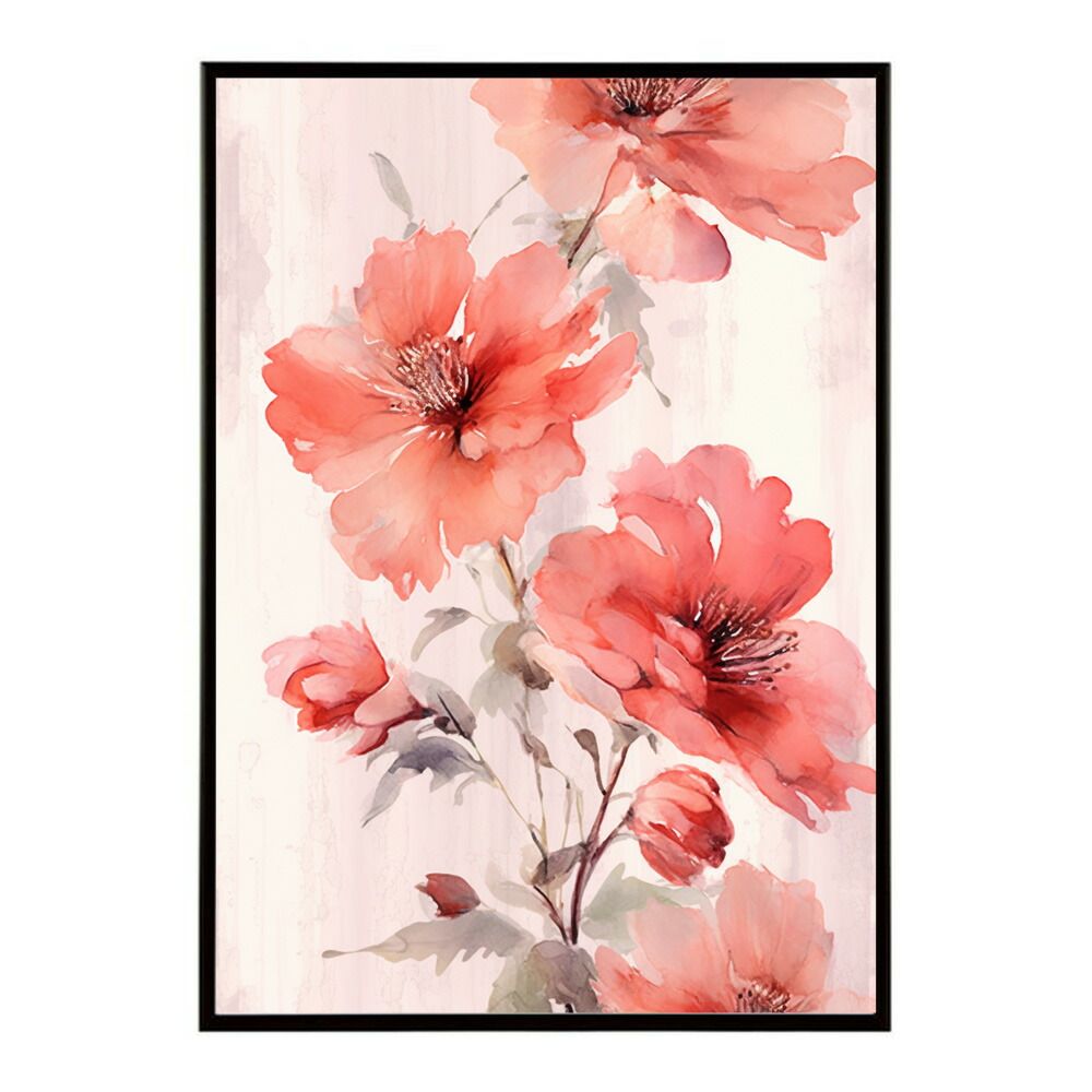 A1サイズ（約59x84cm）】【lm-poster-584】【フレーム付き】花柄