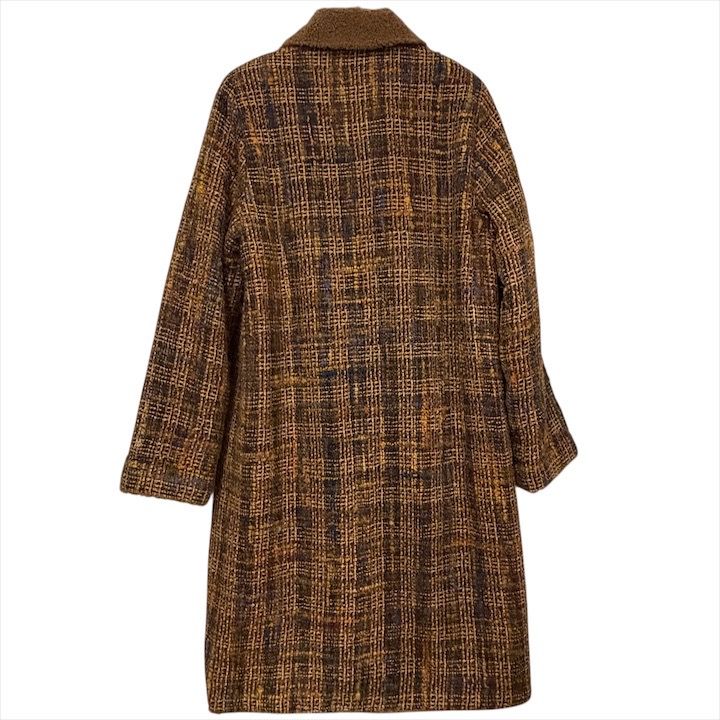 美品 CHANEL シャネル テディ ボア 襟 ミックスツイード ココマーク