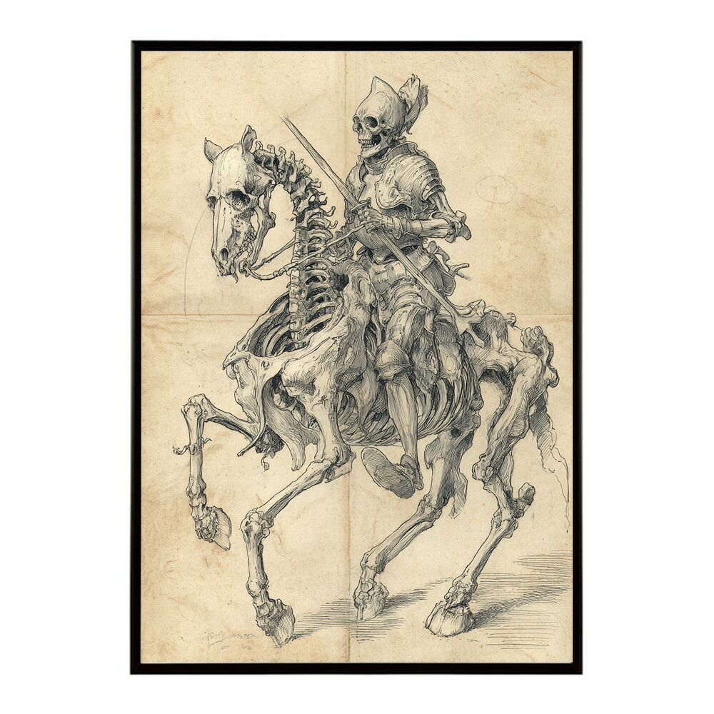 B1サイズ（約73x103cm）】【lm-poster-5878】【フレーム付き】騎士