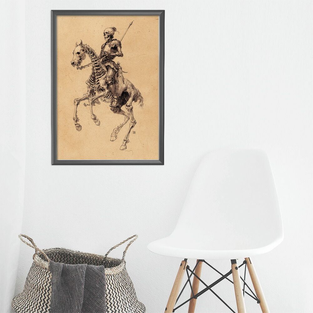 A0サイズ（約84x119cm）】【lm-poster-5881】【フレーム付き】騎士