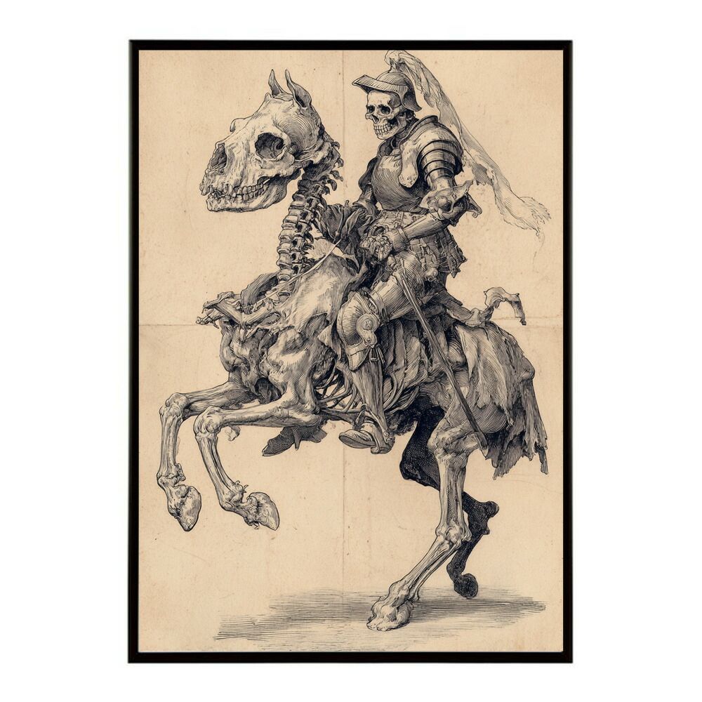 B1サイズ（約73x103cm）】【lm-poster-5882】【フレーム付き】騎士