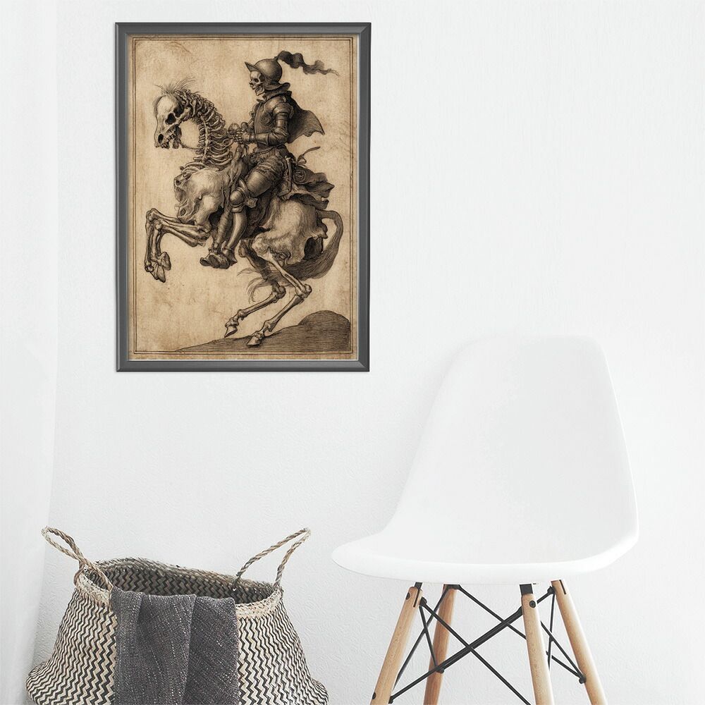 アンティーク アートポスター 絵画 大きいサイズ （B） B4サイズ（約25x36cm）】【lm-poster-5895】【フレーム付き】騎士