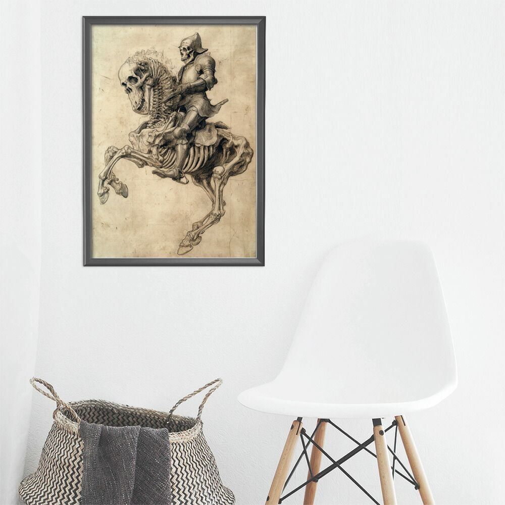 B4サイズ（約25x36cm）】【lm-poster-5898】【フレーム付き】騎士