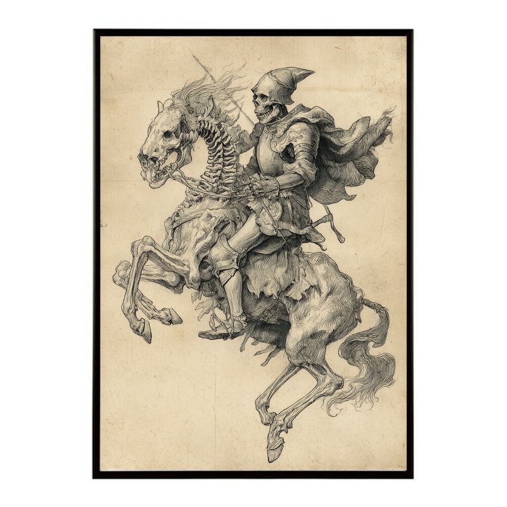 A1サイズ（約59x84cm）】【lm-poster-5900】【フレーム付き】騎士