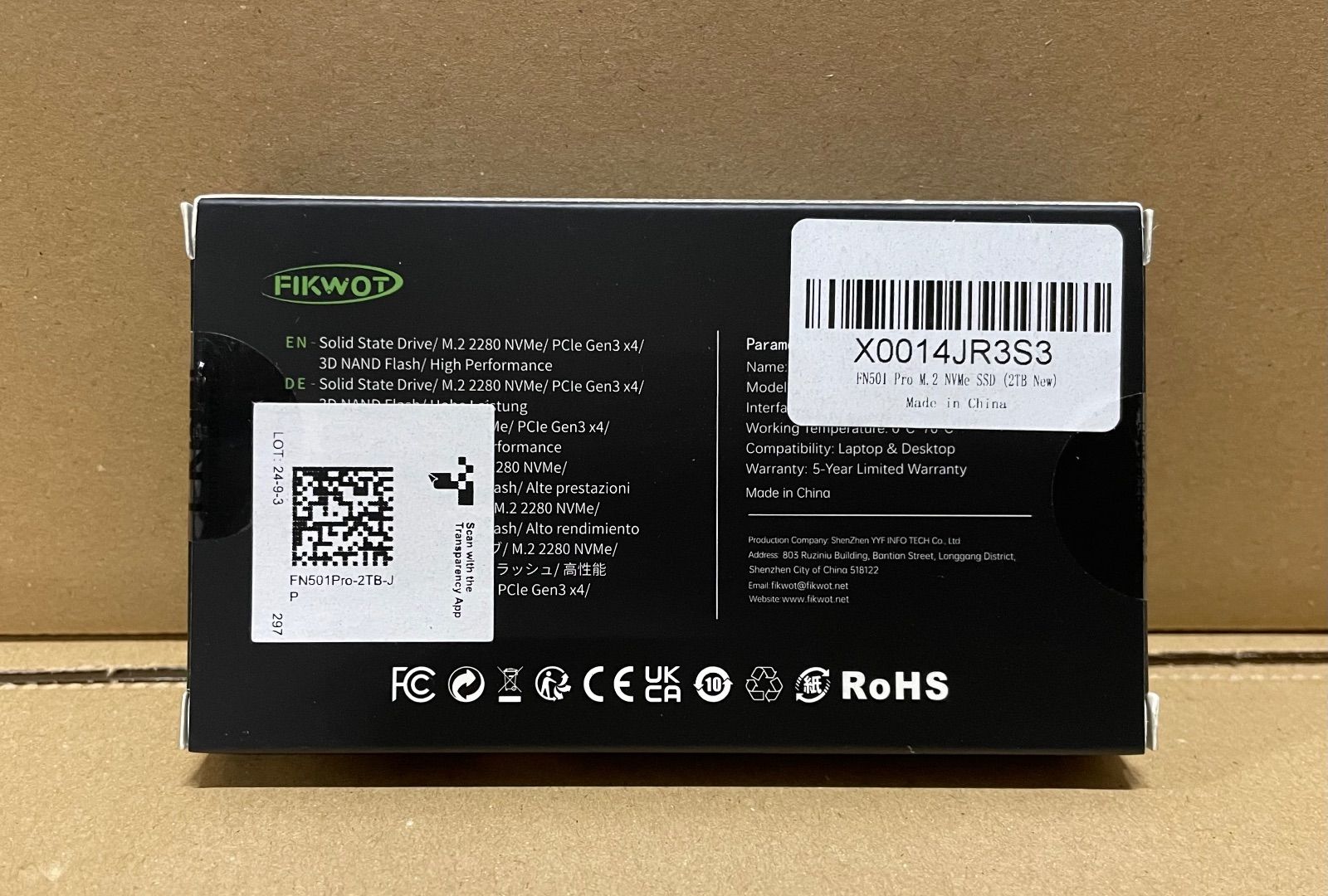 新品未開封】FIKWOT FN501 Pro 2TB NVMe SSD - メルカリ