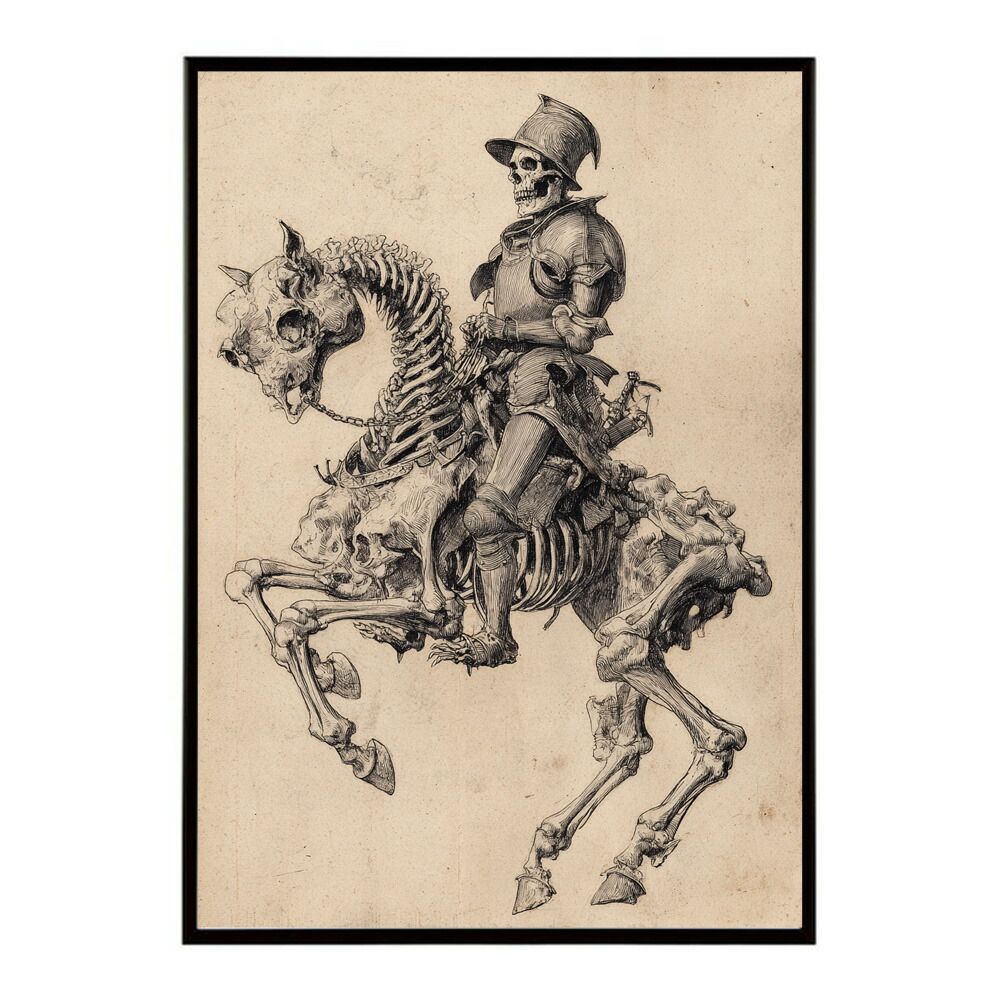 A4サイズ（約21x30cm）】【lm-poster-5902】【フレーム付き】騎士