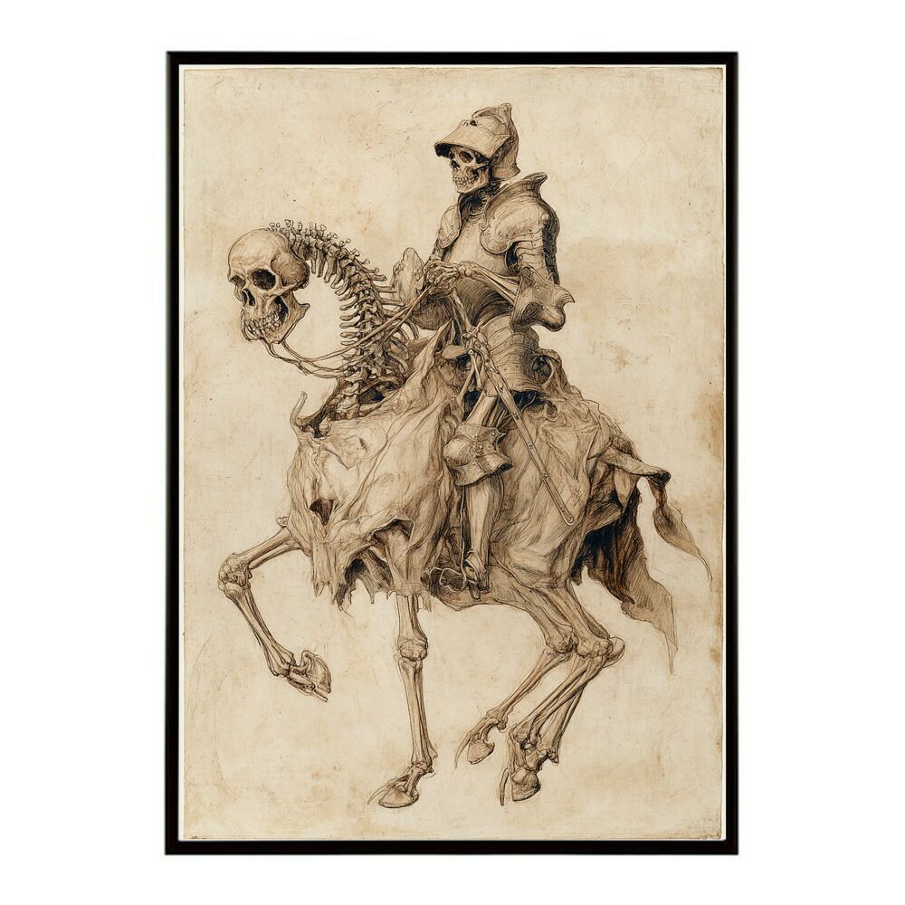 A4サイズ（約21x30cm）】【lm-poster-5904】【フレーム付き】騎士