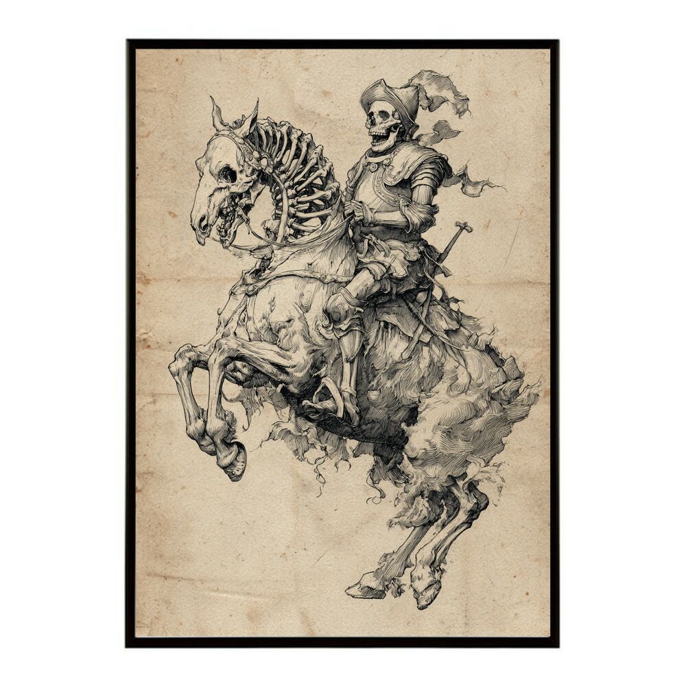 A0サイズ（約84x119cm）】【lm-poster-5905】【フレーム付き】騎士