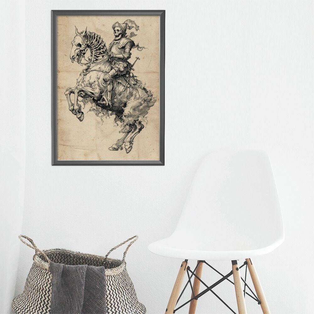 アンティーク アートポスター 絵画 大きいサイズ （B） B1サイズ（約73x103cm）】【lm-poster-5905】【フレーム付き】騎士