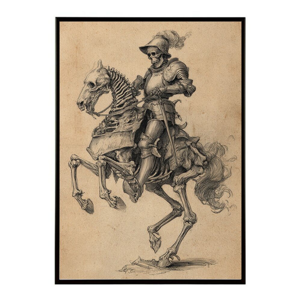 B1サイズ（約73x103cm）】【lm-poster-5906】【フレーム付き】騎士