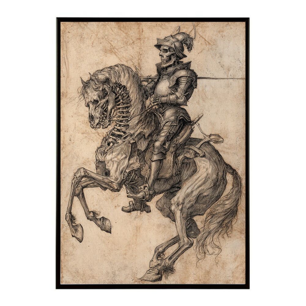 A4サイズ（約21x30cm）】【lm-poster-5960】【フレーム付き】騎士