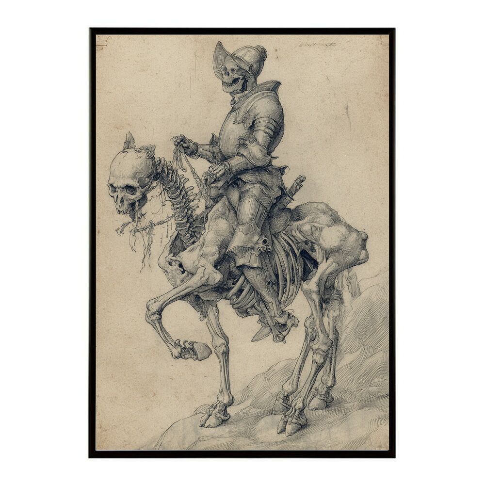 A2サイズ（約42x59cm）】【lm-poster-5967】【フレーム付き】騎士