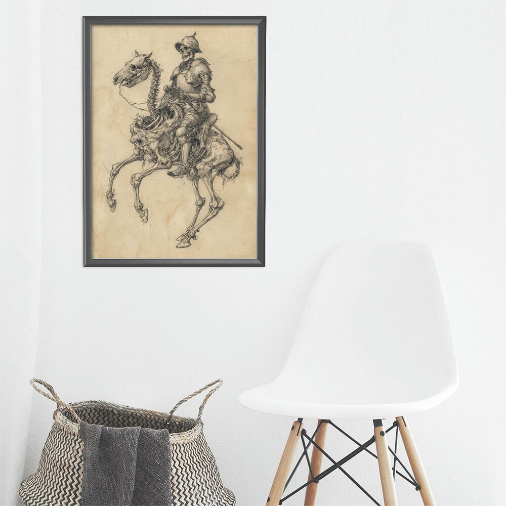 B4サイズ（約25x36cm）】【lm-poster-5970】【フレーム付き】騎士