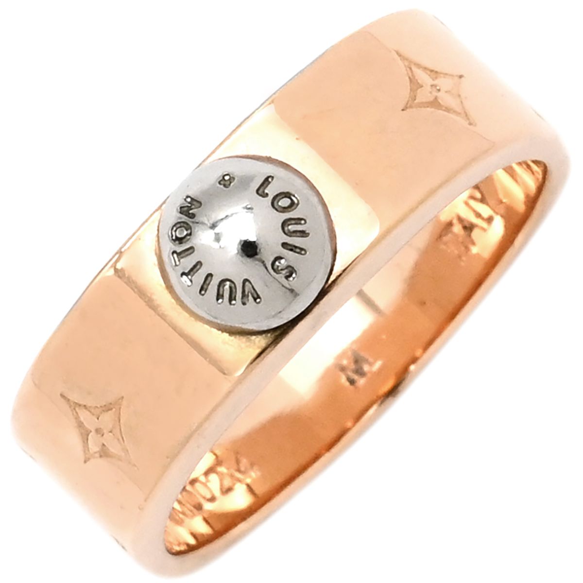 ルイヴィトン LOUIS VUITTON リング 指輪 バーグ ナノグラム GP メタル